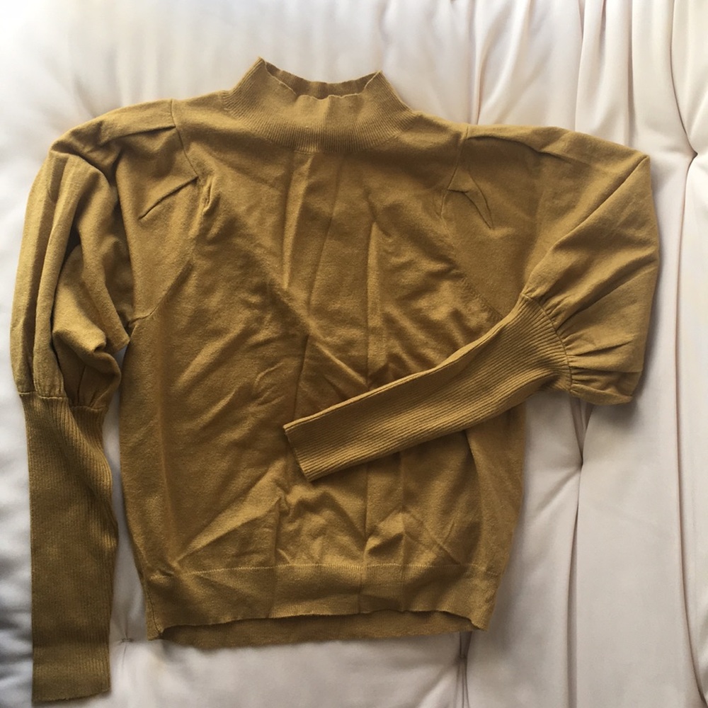 SILVERFLINT Mustard Mock Neck sweater
